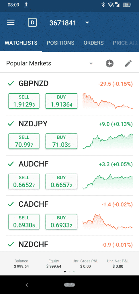 OctaFX Mobile App Screenshot
